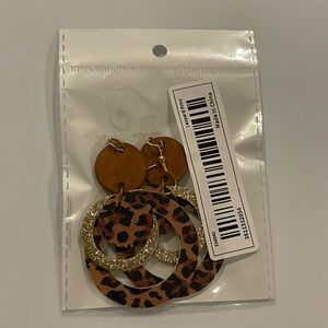Leopard Print Hoop Earrings